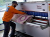 Work in carpet cleaning service