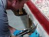 Work in carpet cleaning service