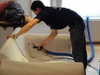Work in carpet cleaning service